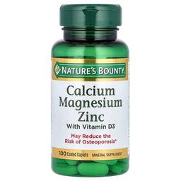 Nature S Bounty Calcium Magnesium Zinc With Vitamin D3 100 Coated Caplets