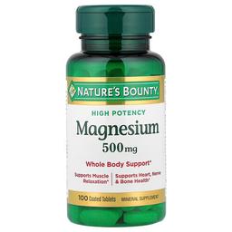 Nature S Bounty Magnesium High Potency 500 Mg 100 Coated Tablets