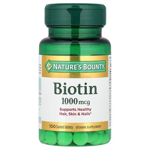Nature S Bounty Biotin 1 000 Mcg 100 Coated Tablets product image