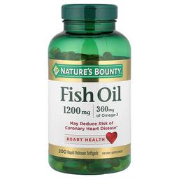 Nature S Bounty Fish Oil 1 200 Mg 200 Rapid Release Softgels