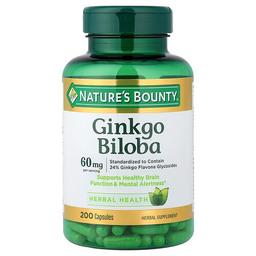 Nature S Bounty Ginkgo Biloba 200 Capsules 30 Mg Per Capsule