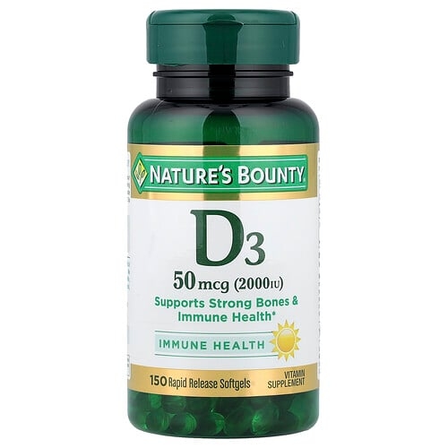 Nature S Bounty D3 50 Mcg 2 000 Iu 150 Rapid Release Softgels product image
