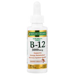 Nature S Bounty B 12 Sublingual Liquid 5 000 Mcg 2 Fl Oz 59 Ml