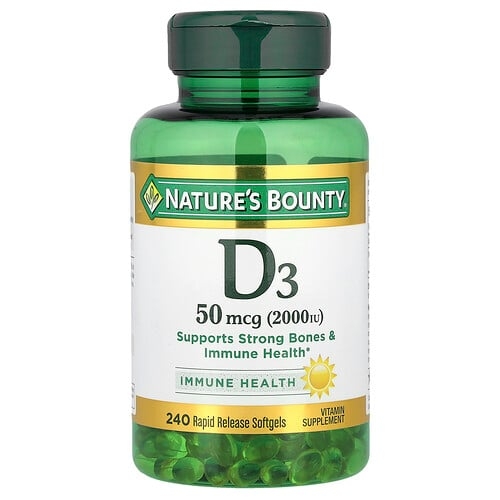 Nature S Bounty D3 50 Mcg 2 000 Iu 240 Rapid Release Softgels product image