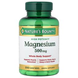 Nature S Bounty Magnesium High Potency 500 Mg 200 Coated Tablets
