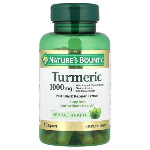 Nature S Bounty Turmeric Plus Black Pepper Extract 1 000 Mg 60 Capsules product image