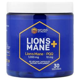 Natural Stacks Lion S Mane With Pqq 60 Vegan Capsules