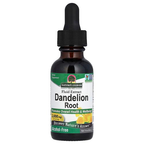 Nature S Answer Fluid Extract Dandelion Root Alcohol Free 2 000 Mg 1 Fl Oz 30 Ml product image