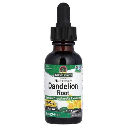 Nature S Answer Fluid Extract Dandelion Root Alcohol Free 2 000 Mg 1 Fl Oz 30 Ml product image