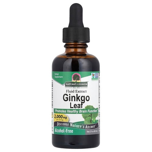 Nature S Answer Ginkgo Leaf Fluid Extract Alcohol Free 2 Fl Oz 60 Ml product image