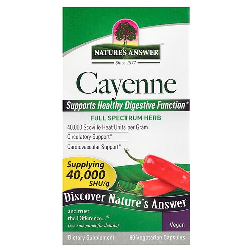 Nature S Answer Cayenne 90 Vegetarian Capsules 450 Mg Per Capsule product image