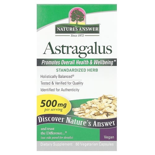 Nature S Answer Astragalus 500 Mg 60 Vegetarian Capsules product image