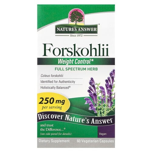 Nature S Answer Forskohlii 250 Mg 60 Vegetarian Capsules product image