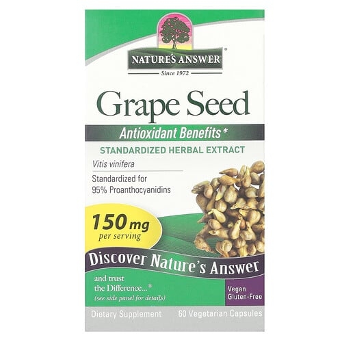 Nature S Answer Grape Seed 150 Mg 60 Vegetarian Capsules product image