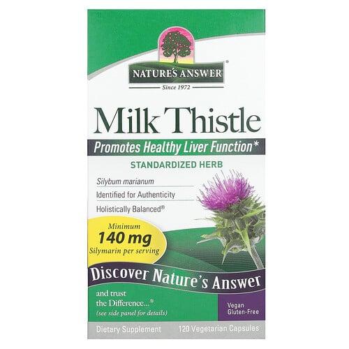 Nature S Answer Milk Thistle 140 Mg 120 Vegetarian Capsules product image