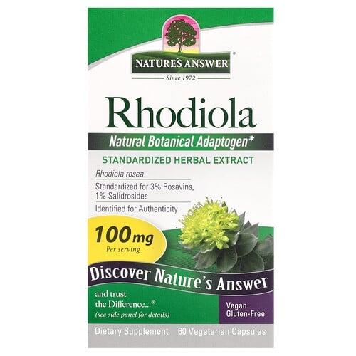 Nature S Answer Rhodiola 100 Mg 60 Vegetarian Capsules product image