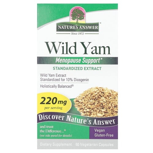 Nature S Answer Wild Yam 220 Mg 60 Vegetarian Capsules product image