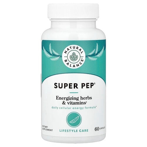 Natural Balance Super Pep Energizing Herbs Vitamins 60 Capsules product image