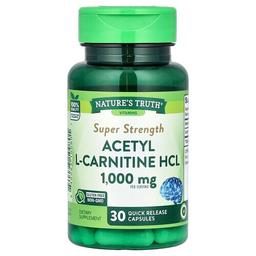 Nature S Truth Acetyl L Carnitine Hcl Super Strength 30 Quick Release Capsules 500 Mg Per Capsule