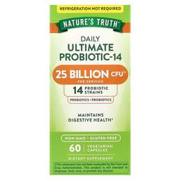 Nature S Truth Daily Ultimate Probiotic 14 25 Billion Cfu 60 Vegetarian Capsules