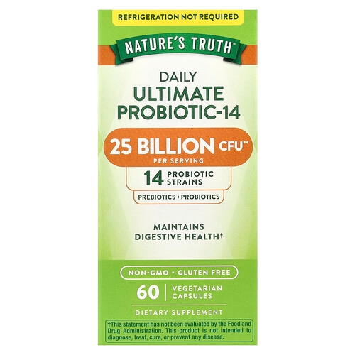 Nature S Truth Daily Ultimate Probiotic 14 25 Billion Cfu 60 Vegetarian Capsules product image