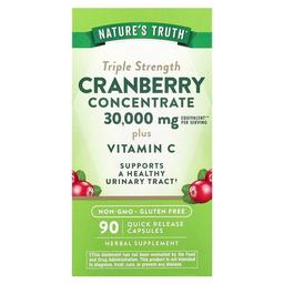 Nature S Truth Cranberry Concentrate Plus Vitamin C Triple Strength 90 Quick Release Capsules