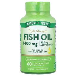 Nature S Truth Fish Oil Triple Strength 1 400 Mg 60 Quick Release Softgels