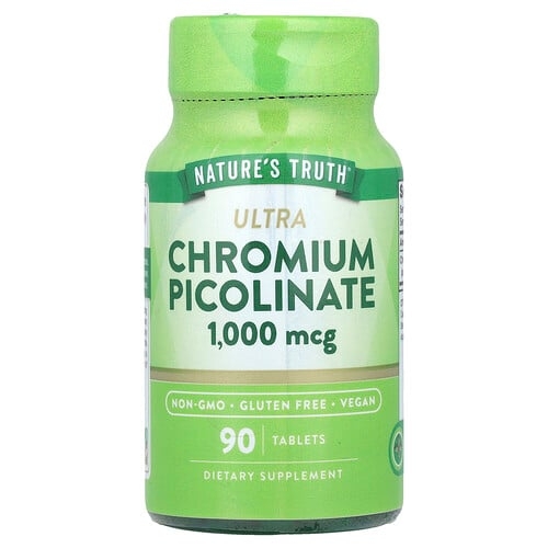 Nature S Truth Ultra Chromium Picolinate 1 000 Mcg 90 Tablets product image