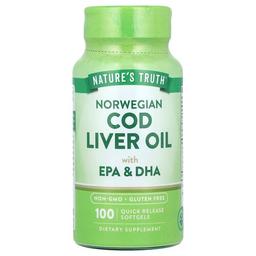 Nature S Truth Norwegian Cod Liver Oil With Epa Dha 100 Quick Release Softgels