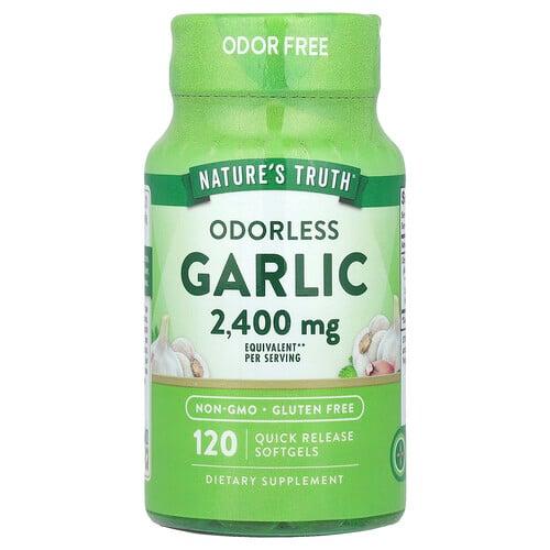 Nature S Truth Odorless Garlic 120 Quick Release Softgels 1 200 Mg Per Softgel product image