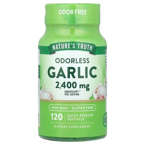 Nature S Truth Odorless Garlic 120 Quick Release Softgels 1 200 Mg Per Softgel product image