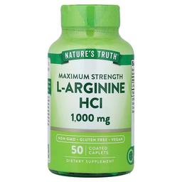 Nature S Truth L Arginine Hcl 1 000 Mg 50 Coated Caplets