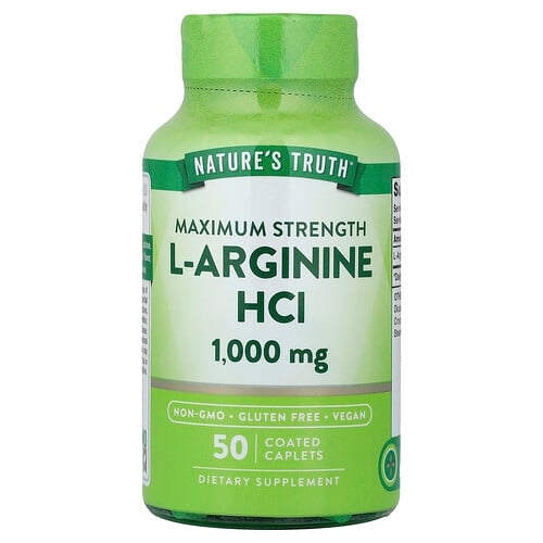 Nature S Truth L Arginine Hcl 1 000 Mg 50 Coated Caplets product image