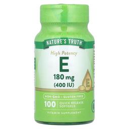 Nature S Truth Vitamin E High Potency 180 Mg 400 Iu 100 Quick Release Softgels
