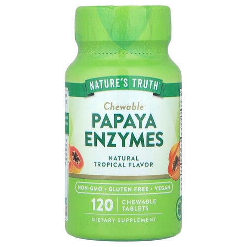 Nature S Truth Chewable Papaya Enzymes Natural Tropical 120 Chewable Tablets product image