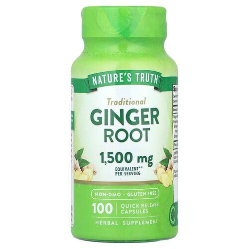 Nature S Truth Ginger Root 100 Quick Release Capsules 750 Mg Per Capsule product image