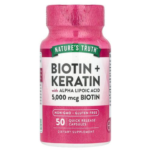 Nature S Truth Biotin Keratin With Alpha Lipoic Acid 50 Quick Release Capsules product image