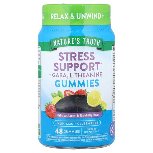 Nature S Truth Stress Support Gaba L Theanine Lemon Strawberry 48 Gummies product image