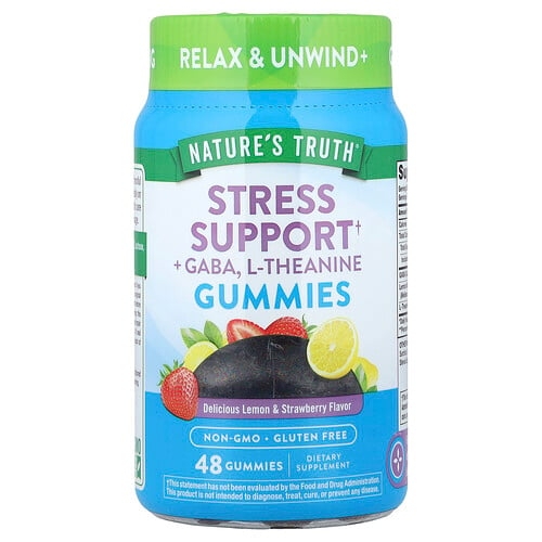 Nature S Truth Stress Support Gaba L Theanine Lemon Strawberry 48 Gummies product image