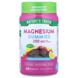 Nature S Truth Magnesium Gummies Delicious Lemon Raspberry 60 Gummies