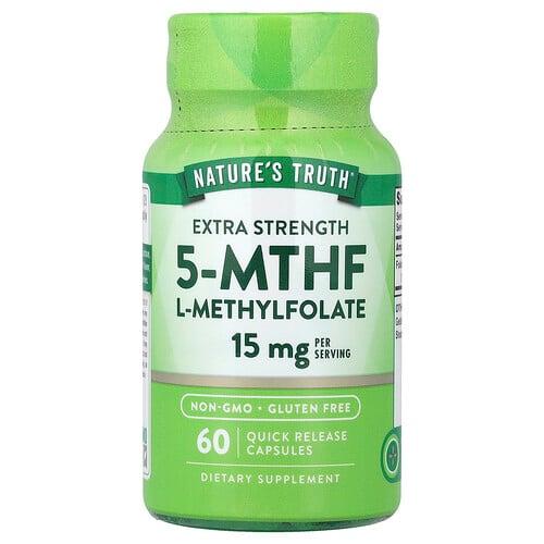 Nature S Truth 5 Mthf L Methylfolate 60 Quick Release Capsules 7 5 Mg Per Capsule