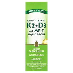 Nature S Truth K2 D3 With Mk 7 Liquid Drops 2 Fl Oz 59 Ml