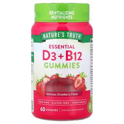 Nature S Truth Essential D3 B12 Gummies Strawberry 60 Gummies