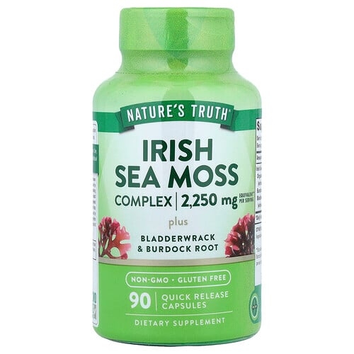 Nature S Truth Irish Sea Moss Complex Plus Bladderwrack Burdock Root 90 Quick Release Capsules product image