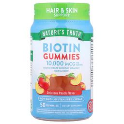 Nature S Truth Biotin Gummies Delicious Peach 50 Gummies 5 000 Mcg Per Gummy