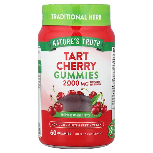 Nature S Truth Tart Cherry Gummies Delicious Cherry 60 Gummies 1 000 Mg Per Gummy product image