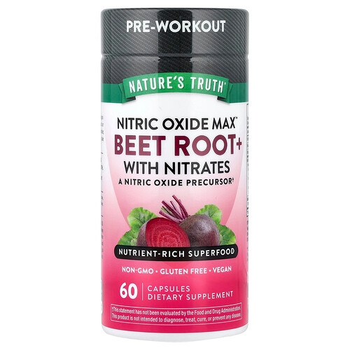 Nature S Truth Nitric Oxide Max Beet Root With Nitrates 60 Capsules product image