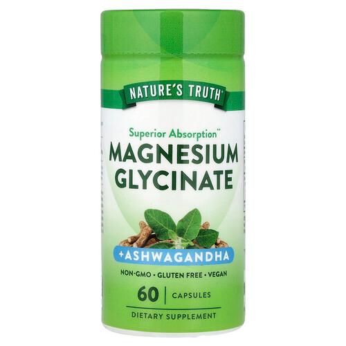 Nature S Truth Magnesium Glycinate Ashwagandha 60 Capsules product image