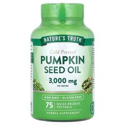 Nature S Truth Pumpkin Seed Oil Cold Pressed 75 Quick Release Softgels 1 000 Mg Per Softgel