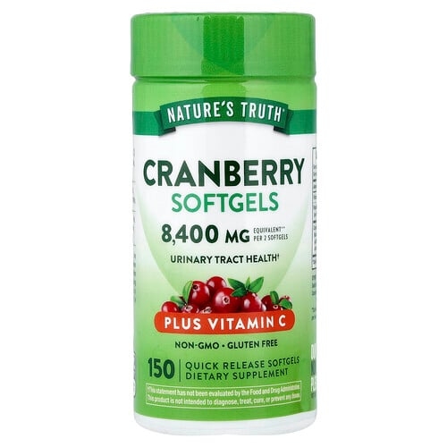 Nature S Truth Cranberry Softgels Plus Vitamin C 150 Quick Release Softgels product image